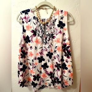 Ann Taylor * Women XL * Light & Airy Sleeveless Blouse